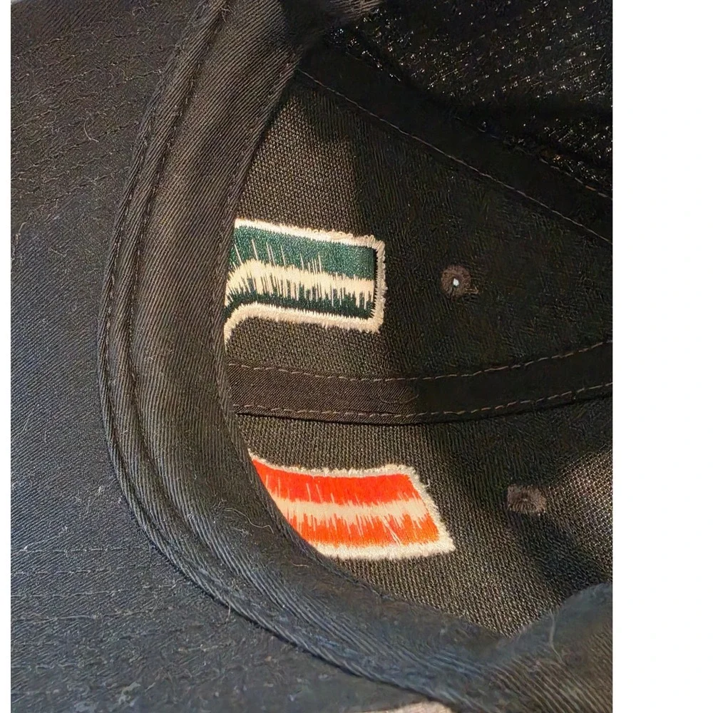 Fan Favorite Miami Hurricanes Hat Mens Grey Heathered Snapback U‎ Logo Cap NCAA